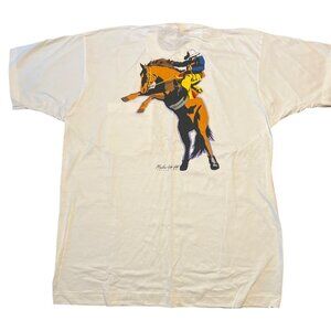 Vintage 90s Marlboro‎ Wild West Pocket T-Shirt XL Cowboy Rodeo Graphic